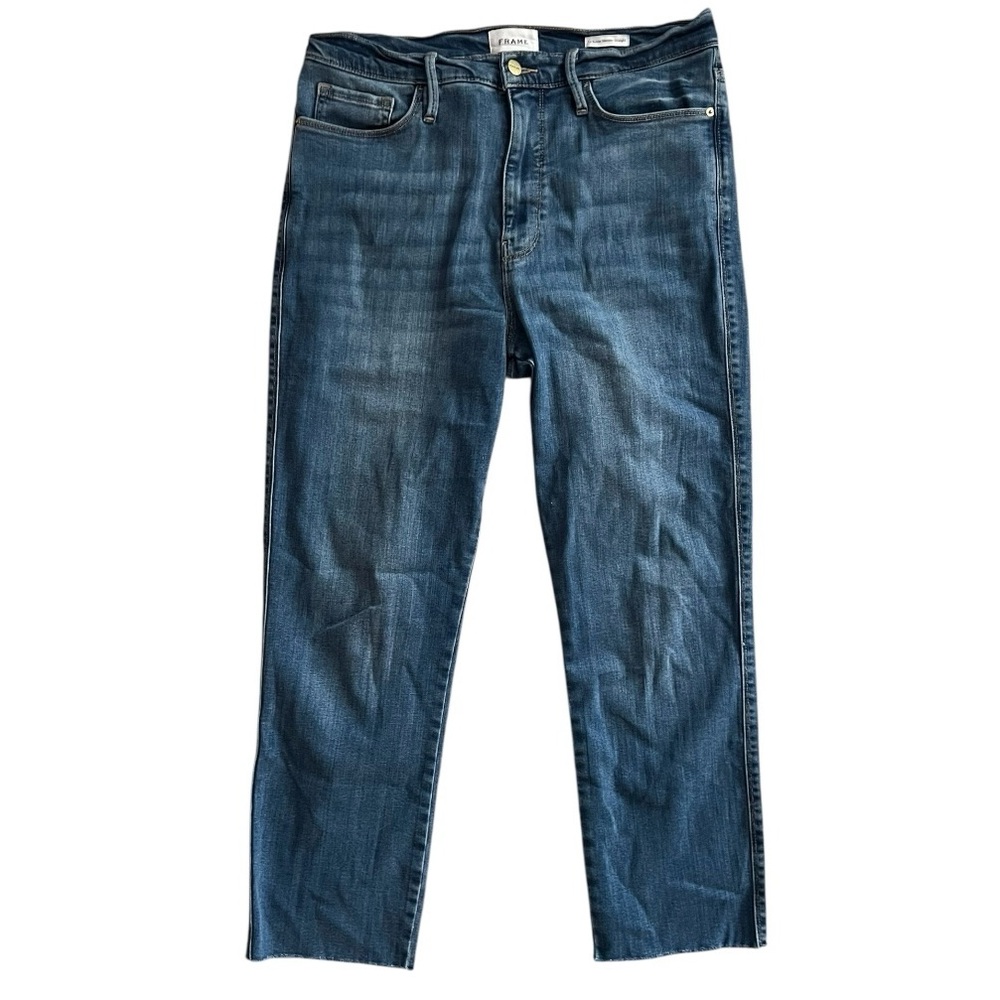 FRAME Le Sylvie Slender Straight Bonhill Raw Hem Jeans Size 31 - Picture 3 of 6